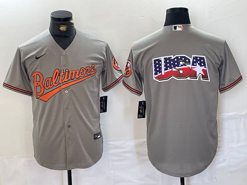 Men Baltimore Orioles Blank Grey Game 2024 Nike MLB Jersey style 3->baltimore orioles->MLB Jersey